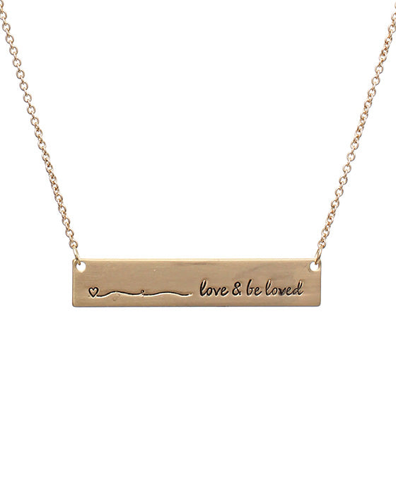 Love & Be Loved Bar Necklace