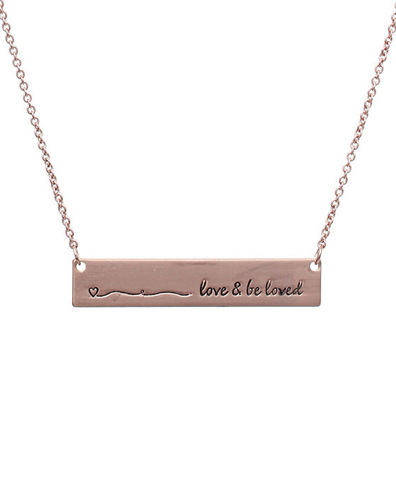 Love & Be Loved Bar Necklace