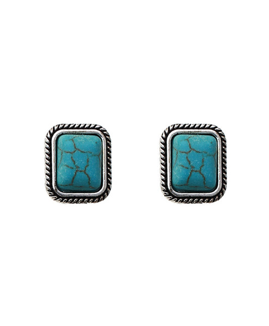 Small Rectangle Stud Earring