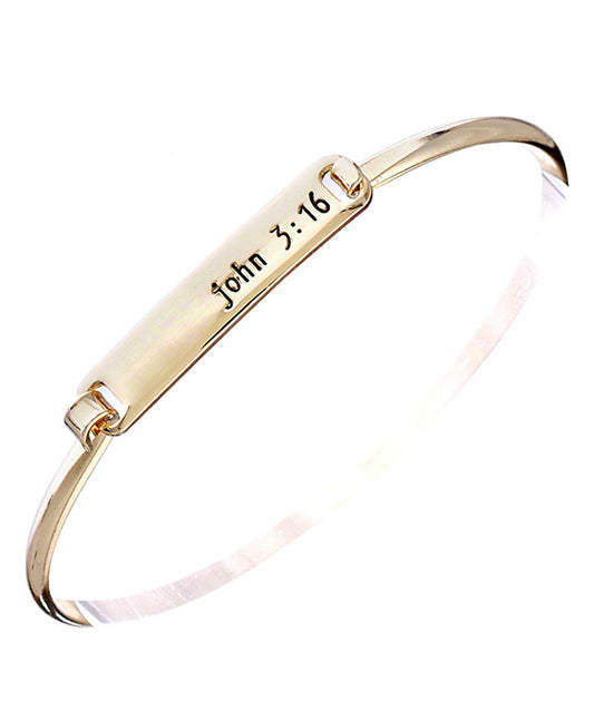 Hinge Plate John 3:16 Bracelet