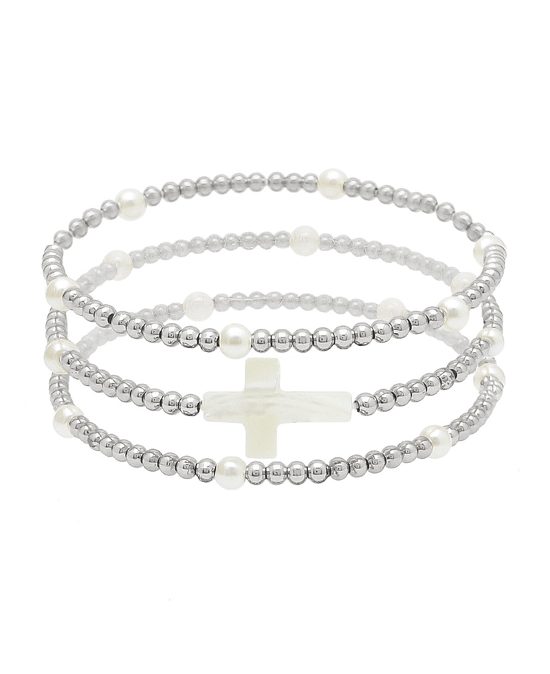 Shell Cross CCB Ball Bracelet