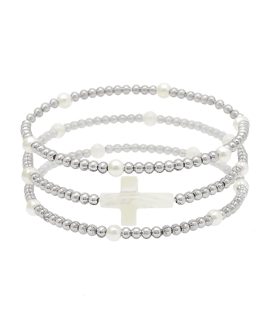 Shell Cross CCB Ball Bracelet