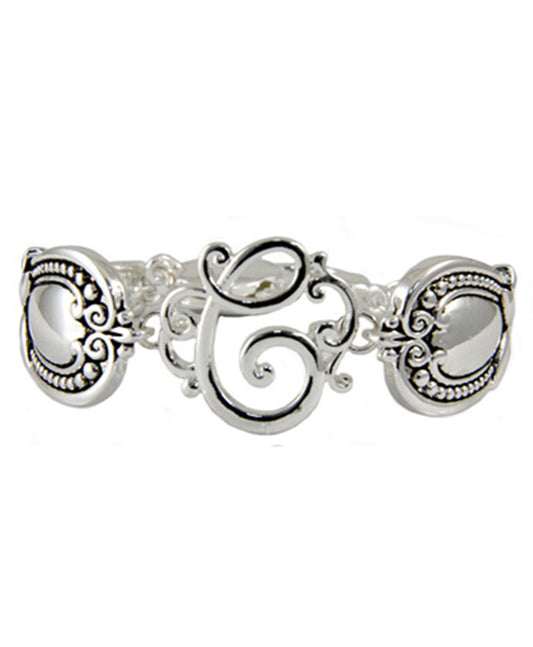 Initial Monogram Spoon Magnetic Bracelet