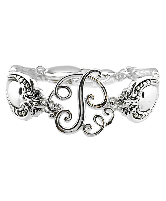 Initial Monogram Spoon Magnetic Bracelet