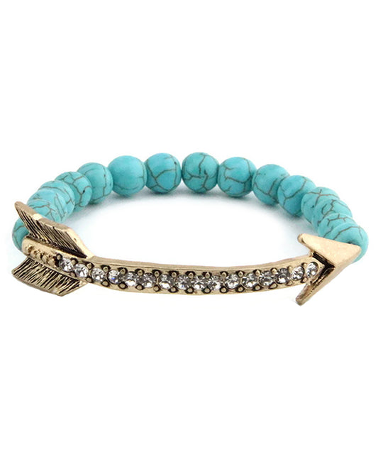 Arrow Semi Precious Stone Bracelet