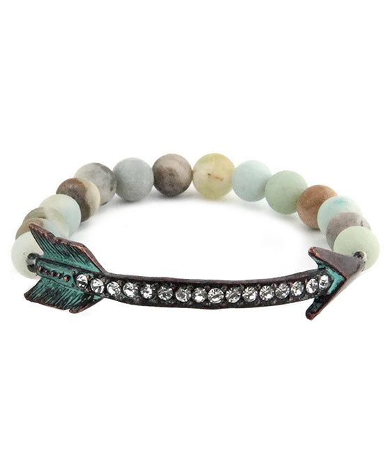 Arrow Semi Precious Stone Bracelet