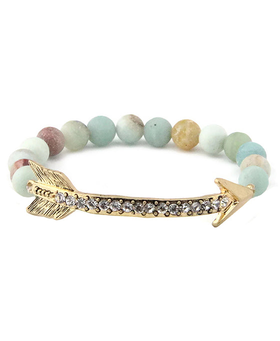 Arrow Semi Precious Stone Bracelet