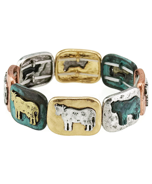 Farm Animal Cow Stretch Bracelet