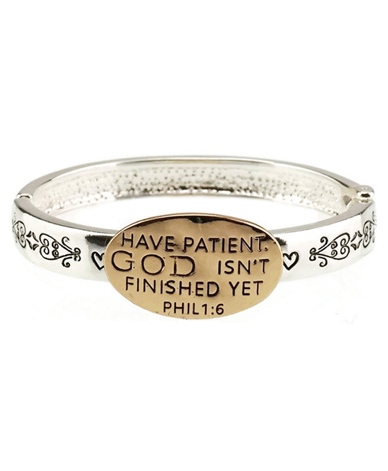 Message Hindge Bracelet - Philippians 1:6