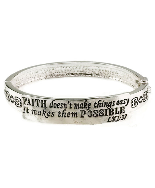 Message Hindge Bracelet - Luke 1:37