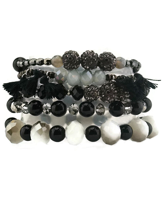 Glass Bead Stackable Bracelet