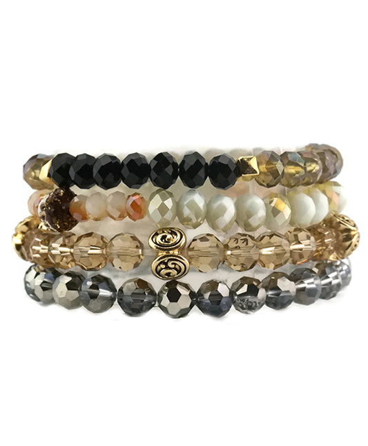 Glass Bead Stackable Bracelet