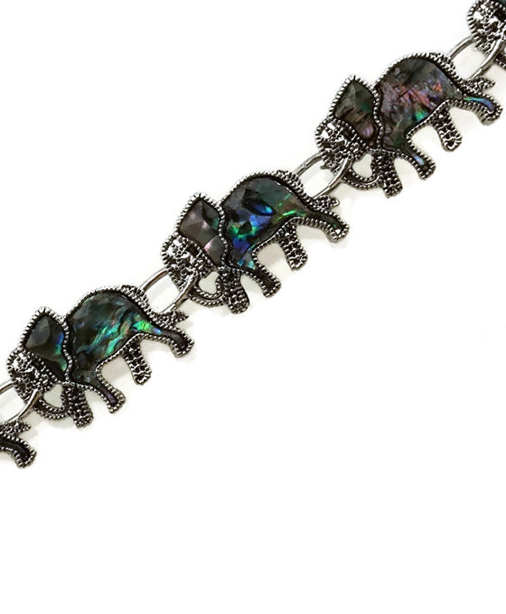 Elephant Marcasite Magnetic Bracelet