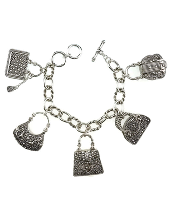 Handbag Charm Toggle Bracelet