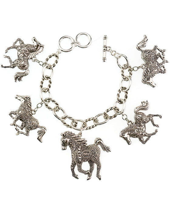 Horse Charm Toggle Bracelet