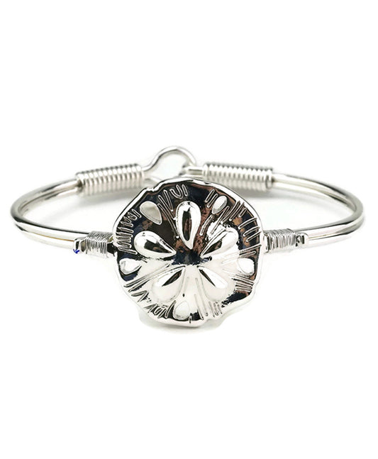 Sand Dollar Wire Bangle Bracelet