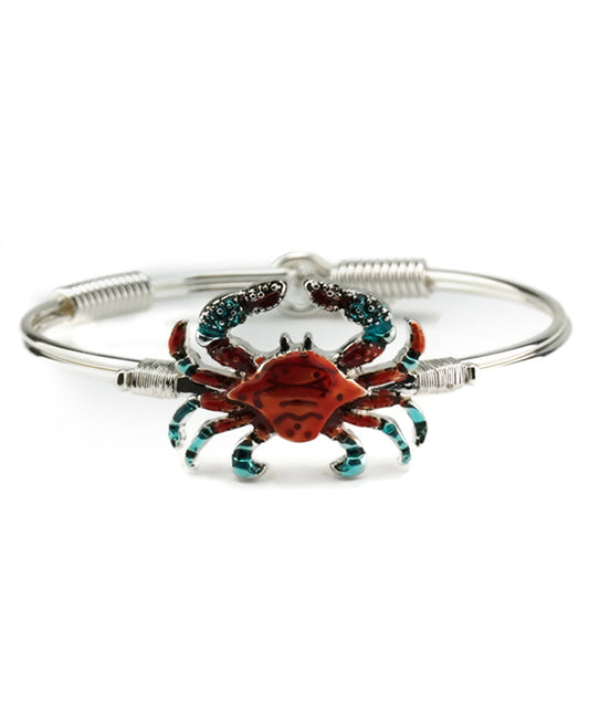 Crab Wire Bangle Bracelet