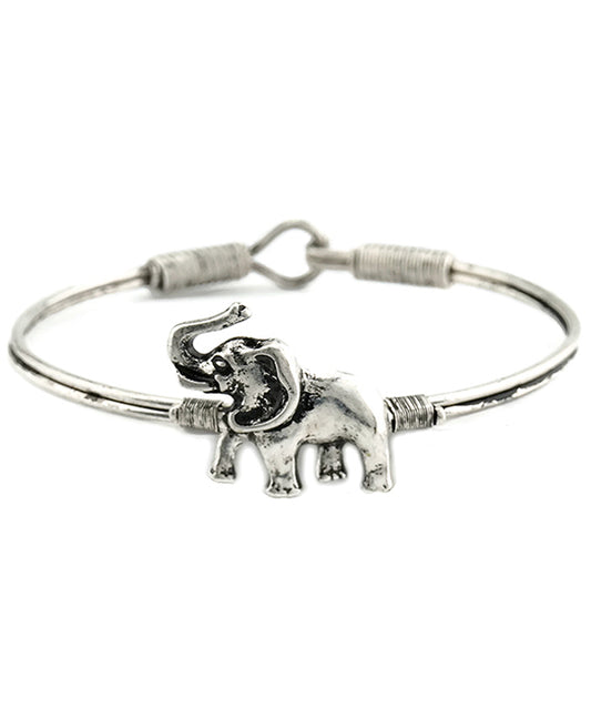 Elephant Wire Bangle Bracelet