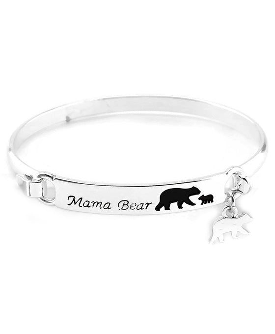 Mama Bear Wire Bangle Bracelet