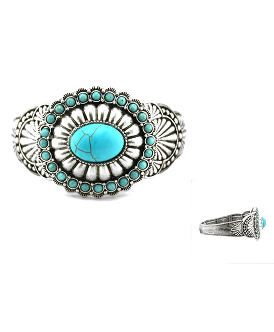 Western Style Concho Stretch Bracelet