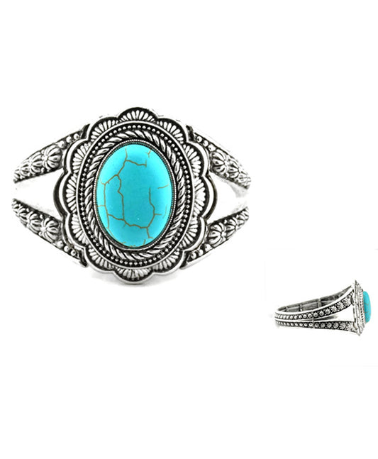 Western Style Oval Stretch Bracelet