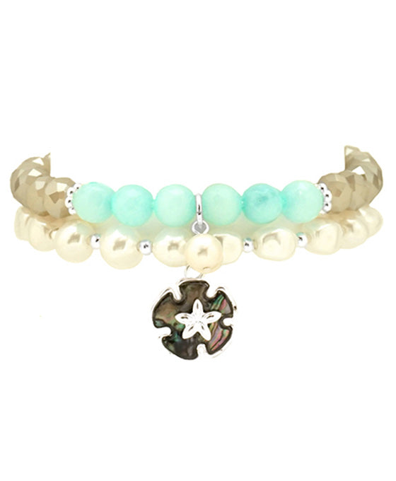 Sand Dollar Stackable Bracelet