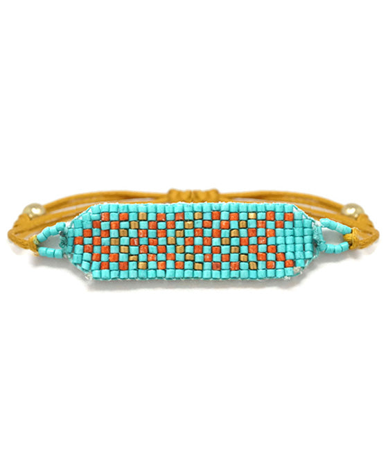 Arrow Seed Bead Tie Bracelet