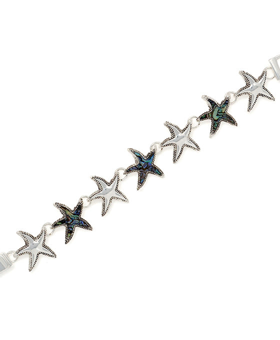 Starfish w/ Abalone Link Magnetic Bracelet