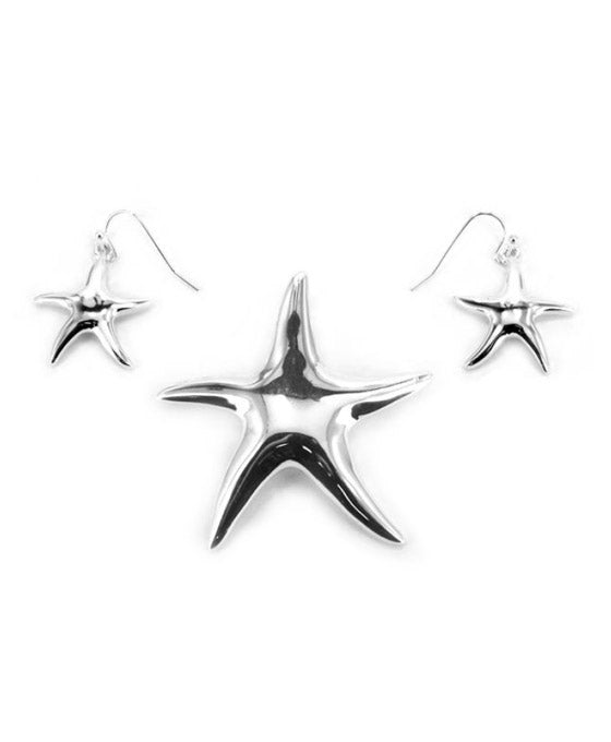 Starfish High Polished Pendant Set