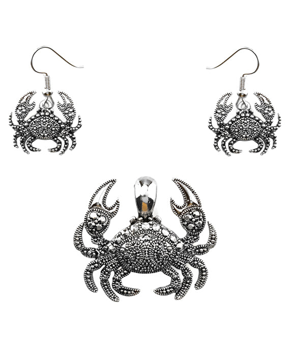 Crab Magnetic Pendant Set