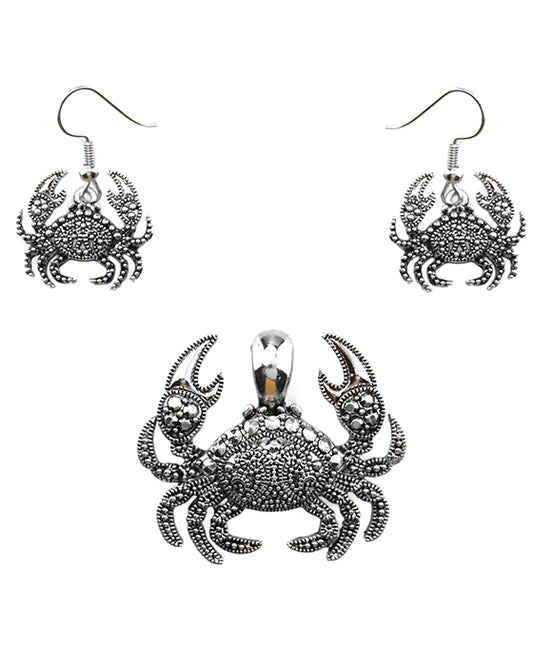 Crab Magnetic Pendant Set