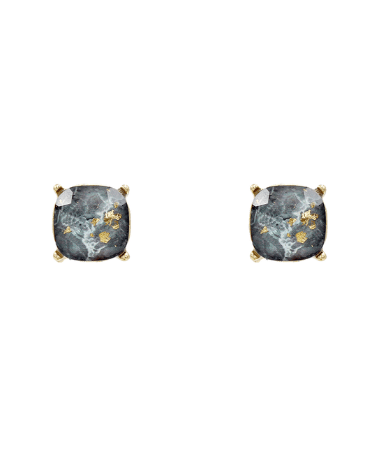 Marble Epoxy Stud Earring - 0.5"