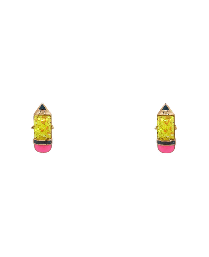 Small Pencil Epoxy Earring - 1.0"