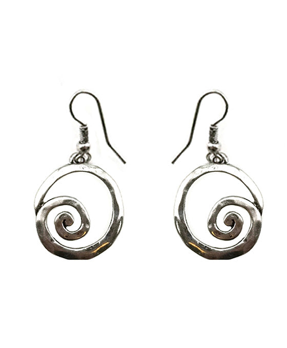 Rustic Swirl Circle Earring