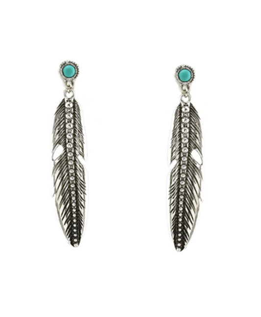 Western Style Feather Post Earring