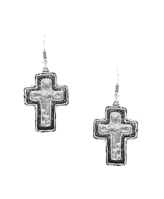 Cross Hammer Texture Earring