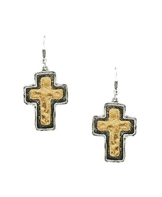 Cross Hammer Texture Earring