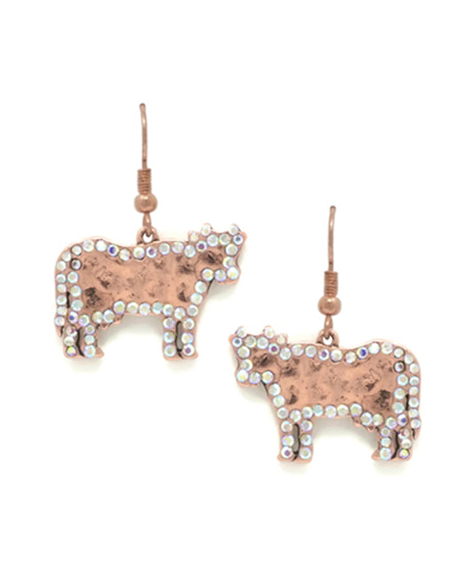 Farm Animal Cow Earring