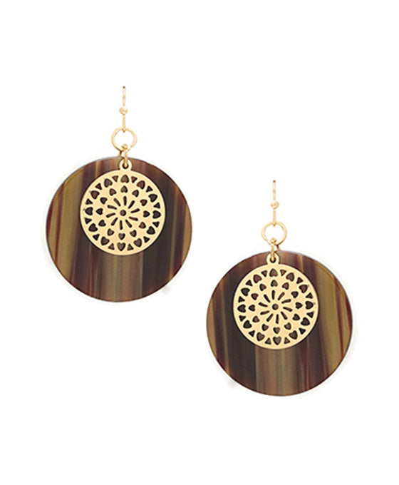 Circle Acetate Earring