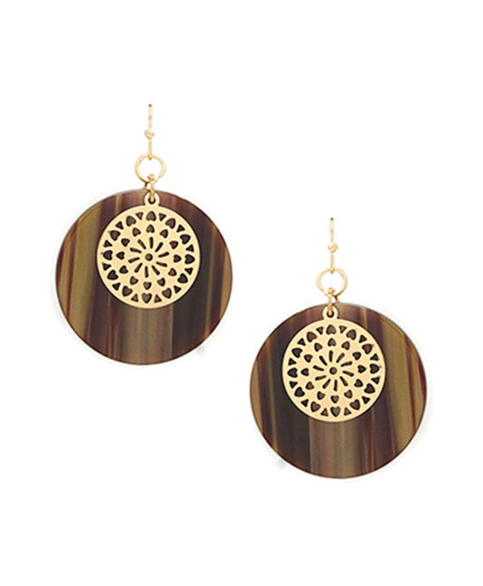 Circle Acetate Earring