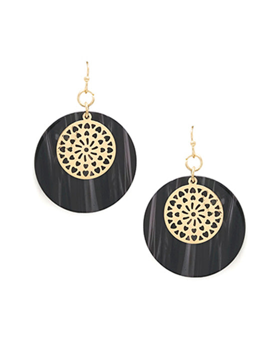 Circle Acetate Earring