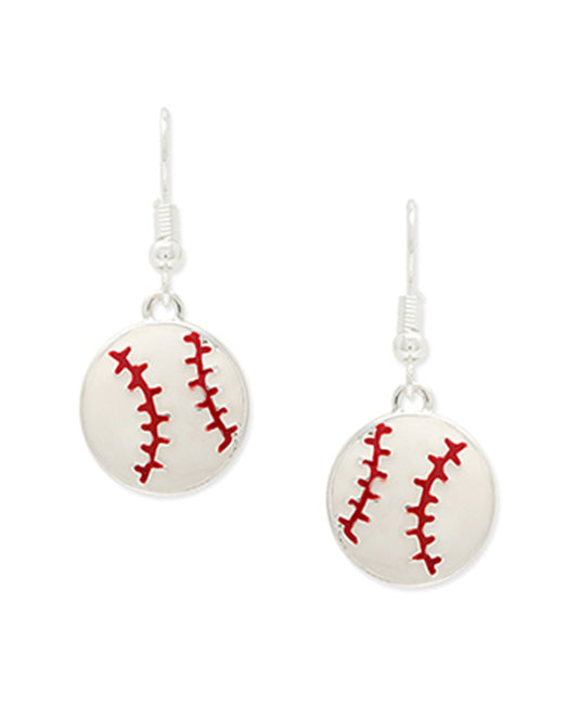 Baseball w/ Epoxy Earring