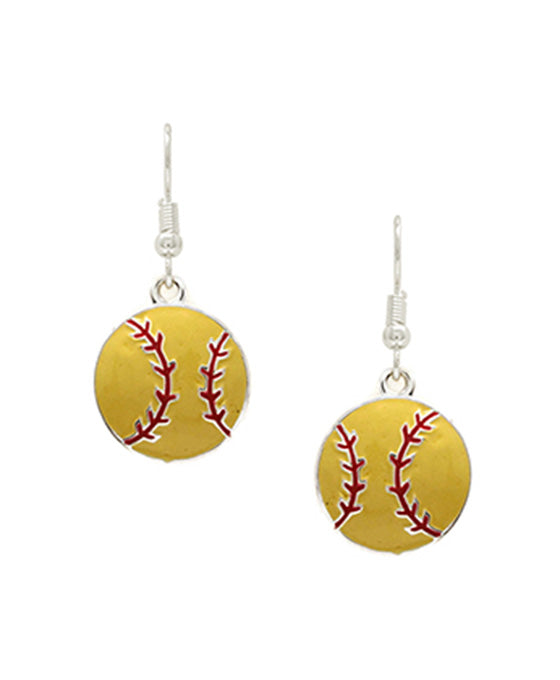 Softball w/ Epoxy Earring