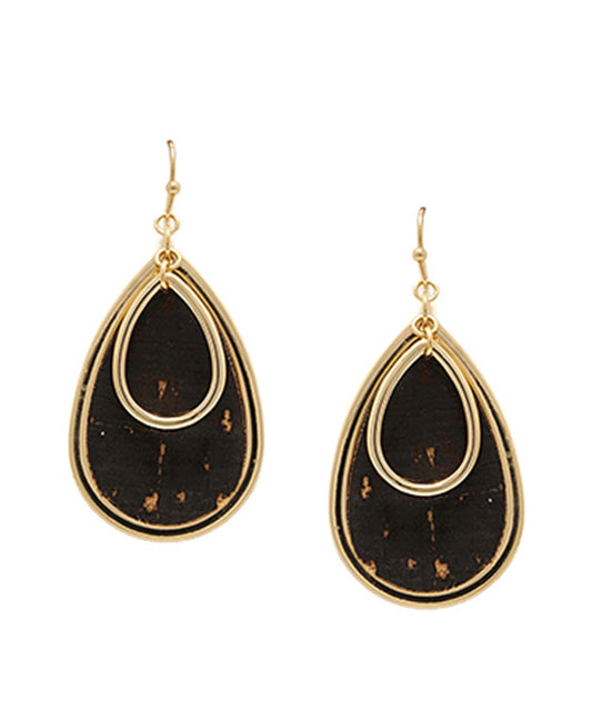 Teardrop Cork Earring