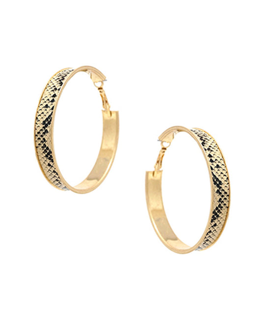 Animal Print Hoop Earring