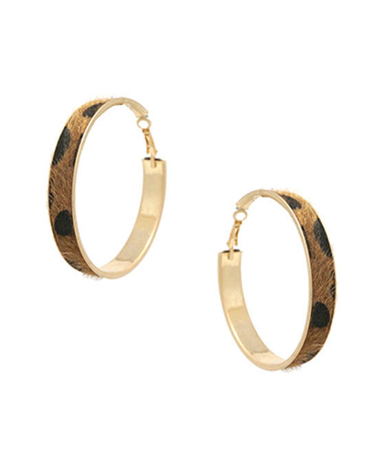 Animal Print Hoop Earring