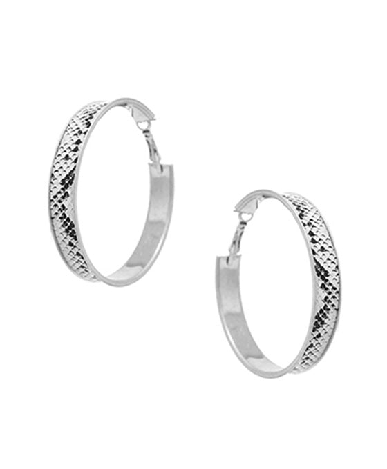 Animal Print Hoop Earring