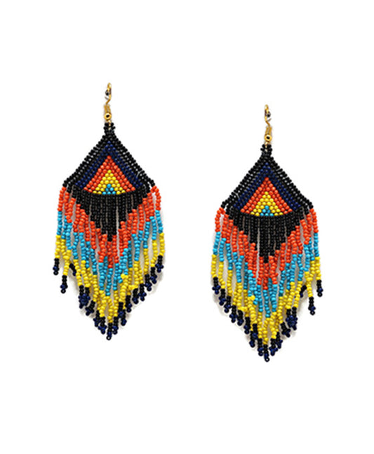 Diamond Shape Seed Bead Earring