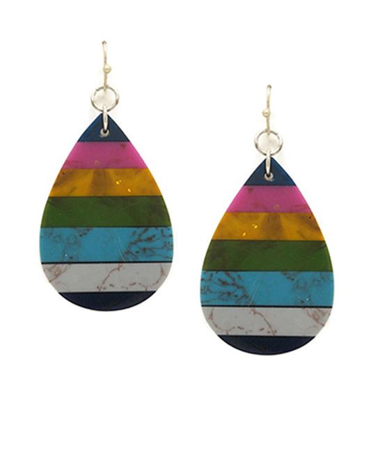 Teardrop Clay Bead Earring