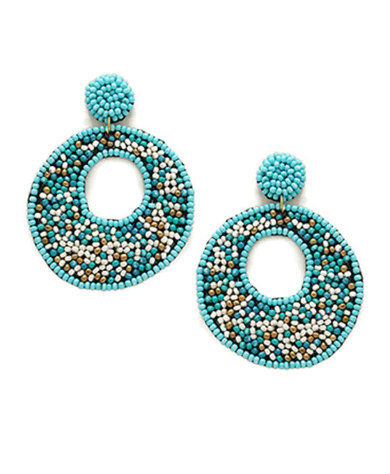 Round Seed Bead Post Earring